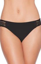 Women's Laundry By Shelli Segal Scallop Hipster Bikini Bottoms - Black