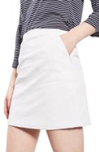 Women's Topshop Faux Leather Pencil Skirt Us (fits Like 6-8) - White