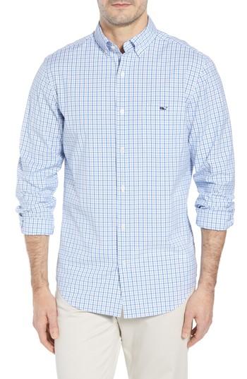 Men's Vineyard Vines Clark Cove Tucker Classic Fit Check Sport Shirt - Blue
