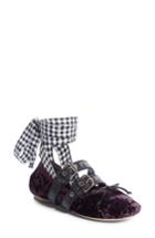 Women's Miu Miu Lace-up Ballerina Flat Us / 35eu - Purple