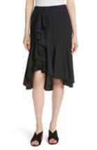 Women's Joie Chesmu Ruffled Cotton Skirt - Black