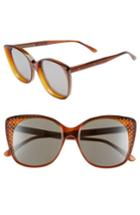 Women's Bottega Veneta 54mm Sunglasses - Chocolate Brown