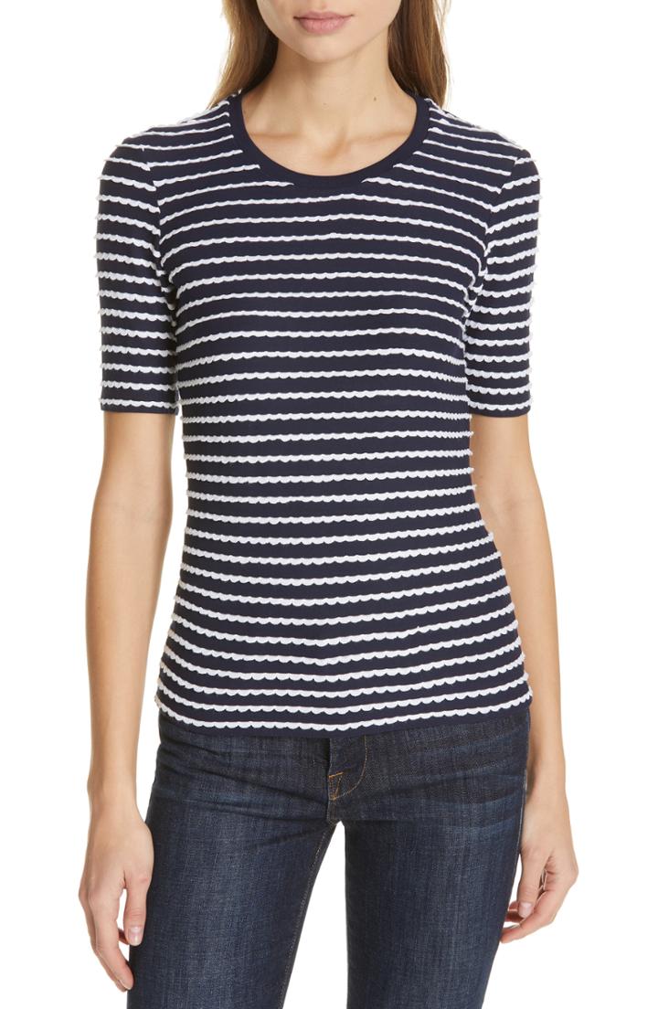 Women's La Ligne Scallop Tee - Blue
