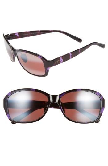 Women's Maui Jim Koki Beach 56mm Polarizedplus2 Sunglasses - Purple Tortoise/ Maui Rose