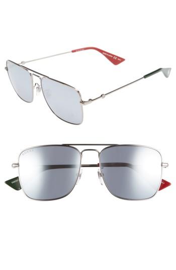 Women's Gucci Caravan 55mm Square Aviator Sunglasses -