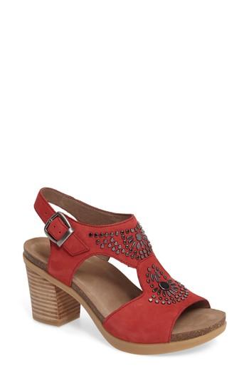 Women's Dansko Deandra Studded Sandal .5-10us / 40eu M - Red