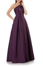 Women's Carmen Marc Valvo Infusion One-shoulder Ballgown - Purple