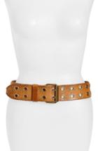 Women's Frye Double Grommet Leather Belt