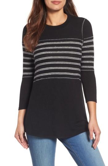 Women's Caslon Stripe Panel Sweater