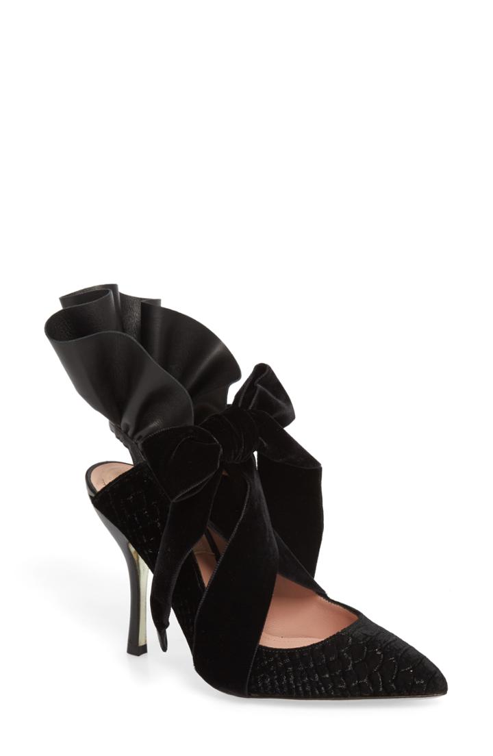 Women's Dahlia Selva Frills Cobra Pump .5us / 37.5eu - Black