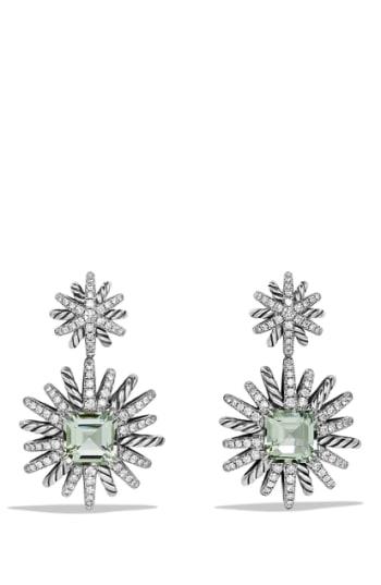 Women's David Yurman 'starburst' Earrings With Diamonds In Silver