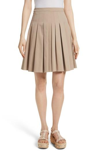 Women's Red Valentino Pleated Skirt Us / 38 It - Beige