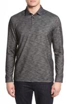 Men's Stone Rose Flame Knit Polo - Black