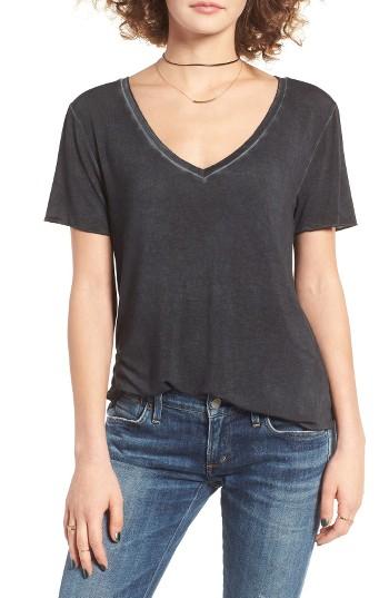 Women's Bp. Washed V-neck Tee - Black