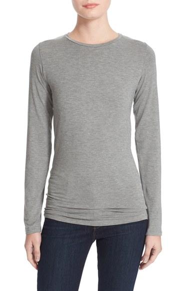 Women's Majestic Filatures Long Sleeve Crewneck Top - Grey
