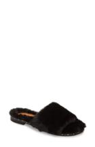 Women's Kenneth Cole New York Peggy Faux Fur Slide Sandal M - Black
