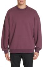 Men's Deveaux Oversize Crewneck Sweatshirt - Burgundy