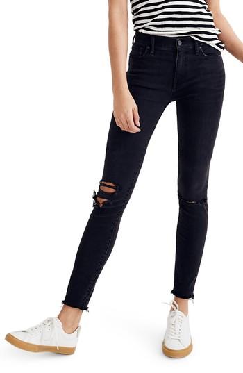 Women's Madewell 9-inch High Waist Skinny Jeans - Black
