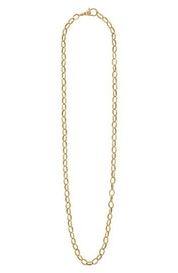 Women's Lagos Caviar Gold Fluted Oval Link Necklace