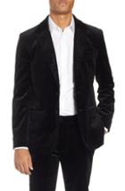 Men's Frame Slim Fit Stretch Velvet Blazer - Black