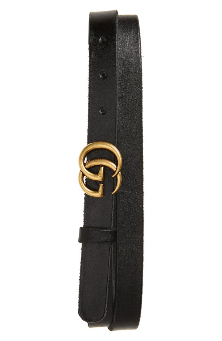 Women's Gucci Leather Belt - Black