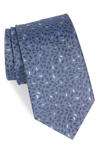 Men's John Varvatos Star Usa Leaves Silk Tie, Size - Blue