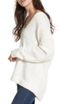 Women's Free People Lofty V-neck Sweater - Ivory