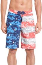 Men's Vineyard Vines Flag Print Board Shorts