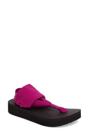 Women's Sanuk Yoga Sling Platform Sandal M - Purple