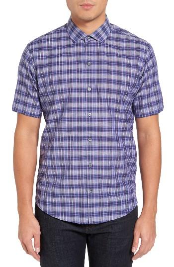 Men's Zachary Prell Piepho Trim Fit Plaid Sport Shirt