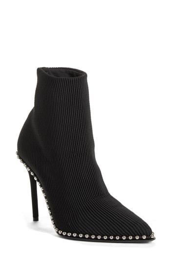 Women's Alexander Wang Eri Studded Sock Bootie Us / 35eu - Black