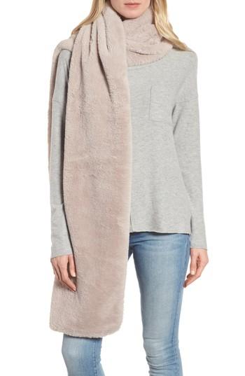 Women's Donni Charm Faux Fur Long Scarf, Size - Beige