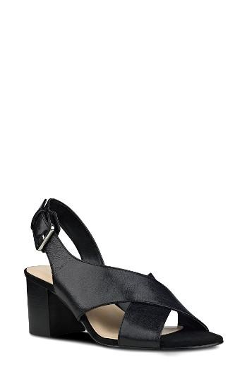 Women's Nine West Going Steady Cross Strap Sandal M - Black