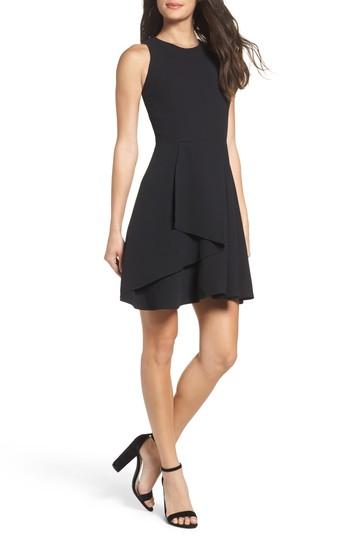 Women's Adelyn Rae Athena Fit & Flare Dress - Black