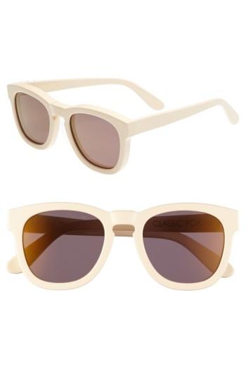 Women's Wildfox 'classic Fox - Deluxe' 52mm Sunglasses - Monterey/ Green Mirror