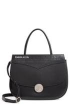 Calvin Klein 205w39nyc Top Handle Round Lock Shoulder Bag - White