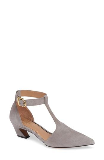 Women's Linea Paolo Greta T-strap Pump M - Grey