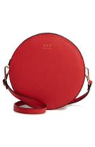Oad New York Pebbled Leather Circle Crossbody Bag - Red