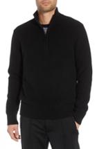 Men's Vince Regular Fit Half Zip Cashmere Sweater - Black