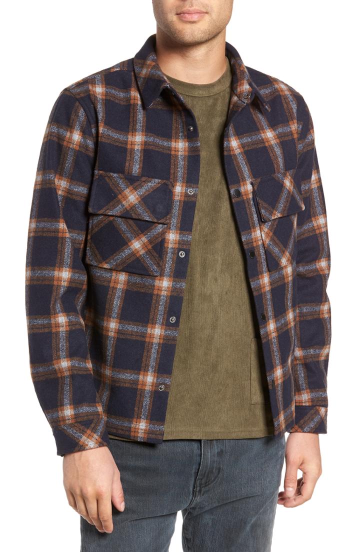 Men's Native Youth Check Flannel Shirt - Blue