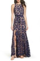 Women's Jarlo Petal Lace Gown - Blue