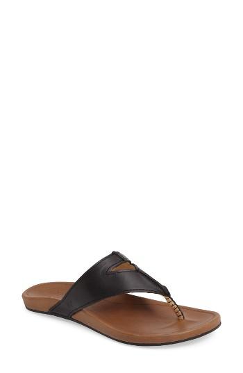 Women's Olukai Lala Flip Flop M - Black