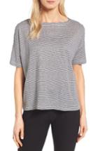 Women's Eileen Fisher Stripe Boxy Organic Linen Top