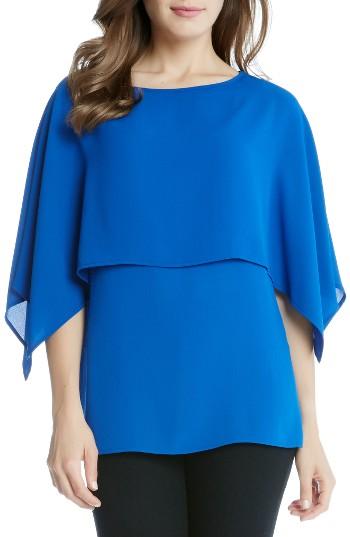 Women's Karen Kane Double Layer Top - Blue