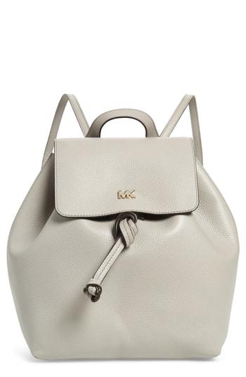 Michael Michael Kors Medium Leather Backpack - Grey
