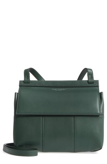 Tory Burch Block T Leather Crossbody Bag - Green