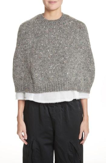 Women's Comme Des Garcons Armless Crop Sweater - Grey