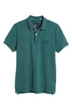 Men's Superdry Vintage Destroy Pique Polo, Size - Green