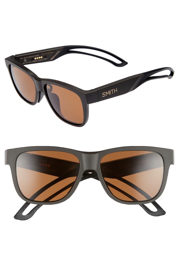 Women's Smith Lowdown Focus 56mm Chromapop(tm) Sunglasses - Matte Gravy/ Brown