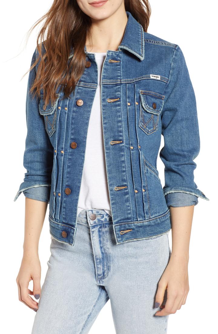 Women's Wrangler Pleated Denim Jacket